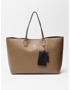 Tommy Hilfiger Шопинг чанта Icon с отделящ се ключодържател и несесер - Карамел