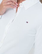Tommy Hilfiger Слим риза от пике с лого Бял