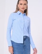 Tommy Hilfiger Слим риза от пике с лого Бял/Лавандула