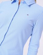 Tommy Hilfiger Слим риза от пике с лого Бял/Лавандула