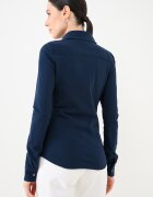 Tommy Hilfiger Слим риза от пике с лого Тъмносин