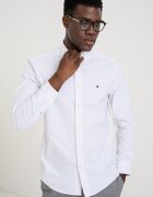 Tommy Hilfiger Слим риза с лого Бял