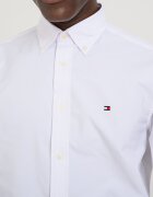 Tommy Hilfiger Слим риза с лого Бял
