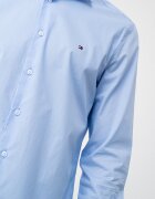 Tommy Hilfiger Слим риза с памук Светлосин