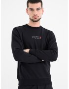 Tommy Hilfiger Слим суитшърт с лого и еластични машети - Черен