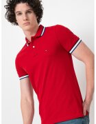 Tommy Hilfiger Слим тениска Cuff Interest с яка