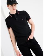 Tommy Hilfiger Слим тениска с яка и контрасти