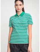 Tommy Hilfiger Слим тениска с яка и лого - Бял/Зелен