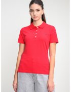 Tommy Hilfiger Слим тениска с яка и лого - Червен