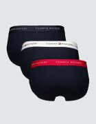 Tommy Hilfiger Слипове с лого 3 чифта Бял/Ултрамарин синьо/Аленочервен