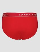 Tommy Hilfiger Слипове с памук с лого на талията - 3 чифта Червен/Студен бял/Тъмносин