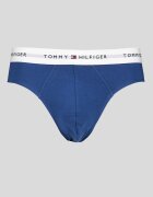 Tommy Hilfiger Слипове Signature - 3 чифта Прашно синьо/Антрацитно черно