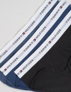 Tommy Hilfiger Слипове Signature - 3 чифта Прашно синьо/Антрацитно черно