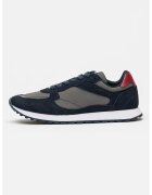 Tommy Hilfiger Спортни обувки New Runner с велур - Tъмносив/Тъмносин