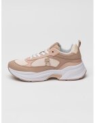 Tommy Hilfiger Спортни обувки с кожа и лого - Бежов/Праскова