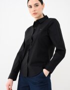 Tommy Hilfiger Стандартна риза с остра яка Черен