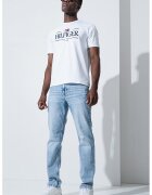 Tommy Hilfiger Стандартна тениска с овално деколте и лого - Бял/Тъмносин