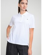 Tommy Hilfiger Стандартна тениска с яка и лого - Бял