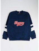 Tommy Hilfiger Суитшърт с бродирано лого - Бял/Ултрамарин синьо