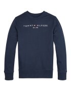 Tommy Hilfiger Суитшърт с лого - Бял/Тъмносин