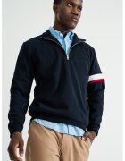 Tommy Hilfiger Суитшърт с памук с къс цип