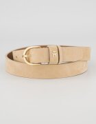 Tommy Hilfiger Тънък велурен колан Каки