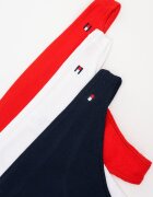 Tommy Hilfiger Танга с памук - 3 чифта Червен/Бял/Тъмносин