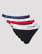Tommy Hilfiger Танга с памук - 5 чифта Черен