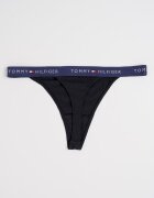 Tommy Hilfiger Танга с памук - 5 чифта Черен