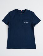 Tommy Hilfiger Тениска с джоб на гърдите Ултрамарин синьо