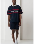 Tommy Hilfiger Тениска с яка - Червен/Тъмносин