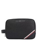 Tommy Hilfiger Тоалетна чанта еко кожа - черна - 23x12x15.5cm