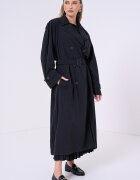 Tommy Hilfiger Тренч с копчета и колан Черен