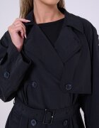 Tommy Hilfiger Тренч с копчета и колан Черен