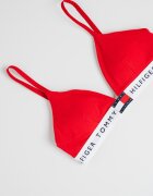Tommy Hilfiger Триъгълен сутиен с подплънки и лого Керемидено червено