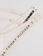Tommy Hilfiger Триъгълен сутиен с подплънки и лого Слонова кост/Tъмносив