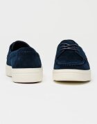 Tommy Hilfiger Велурени кежуъл обувки с лого Мръснобял/Тъмносин