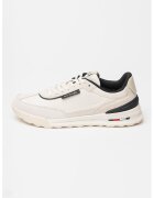 Tommy Hilfiger Велурени маратонки Retro с текстил - Слонова кост/Избеляло черно