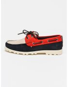 Tommy Hilfiger Велурени мокасини - Ултрамарин синьо/Мръснобял