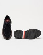 Tommy Hilfiger Велурени мокасини Comfort с връзки Тъмносин