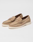 Tommy Hilfiger Велурени мокасини с овален връх Бежов