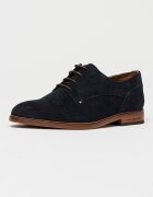 Tommy Hilfiger Велурени обувки Derby Черен/Карамел