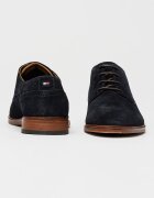 Tommy Hilfiger Велурени обувки Derby Черен/Карамел