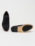 Tommy Hilfiger Велурени обувки Derby Черен/Карамел