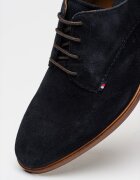 Tommy Hilfiger Велурени обувки Derby Черен/Карамел