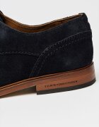 Tommy Hilfiger Велурени обувки Derby Черен/Карамел