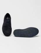 Tommy Hilfiger Велурени обувки Stitchdown Derby Черен