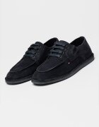 Tommy Hilfiger Велурени обувки Stitchdown Derby Черен