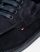 Tommy Hilfiger Велурени обувки Stitchdown Derby Черен