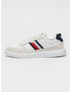 Tommy Hilfiger Велурени спортни обувки със синтетика - Червен/Слонова кост/Тъмносин